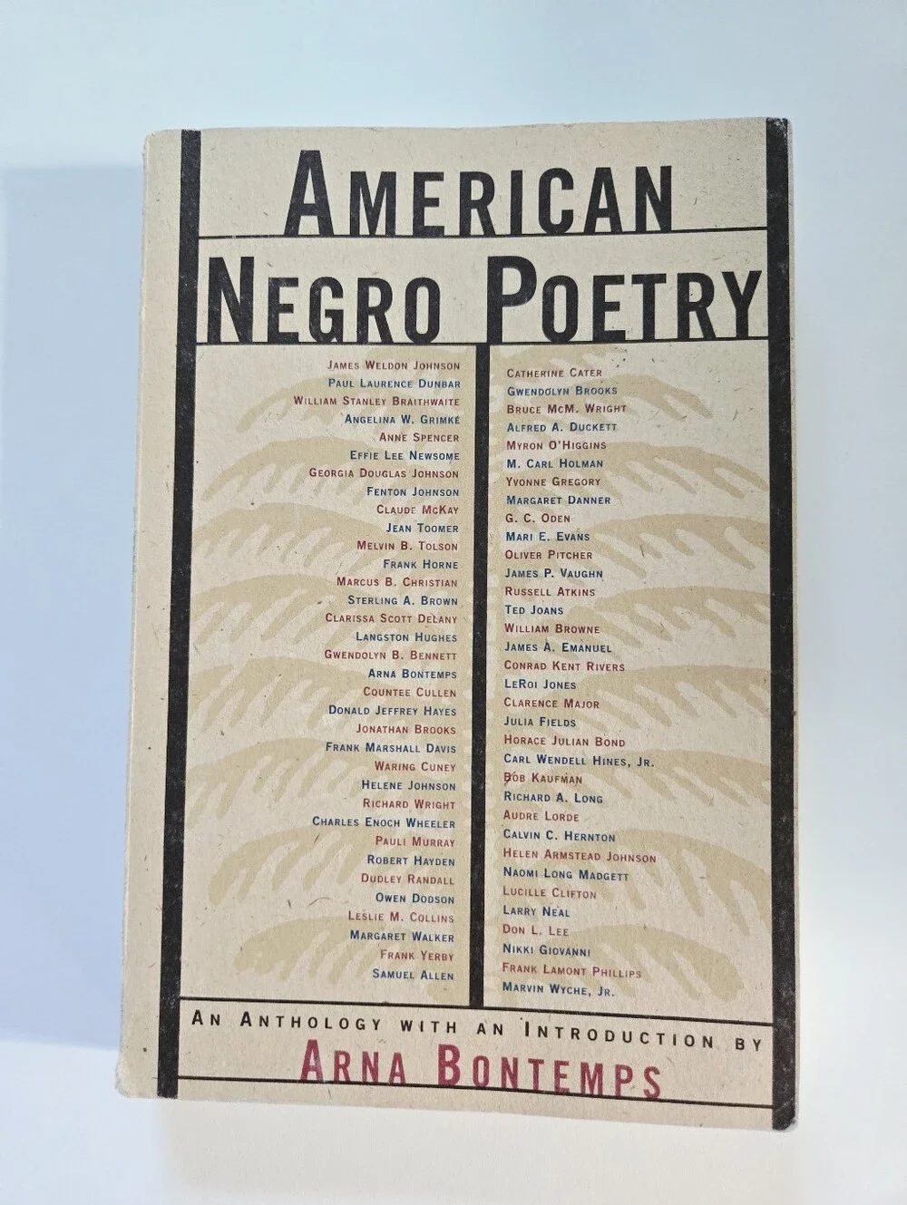 American Negro Poetry: An Anthology Paperback Edited by Arna Bontemps Revised